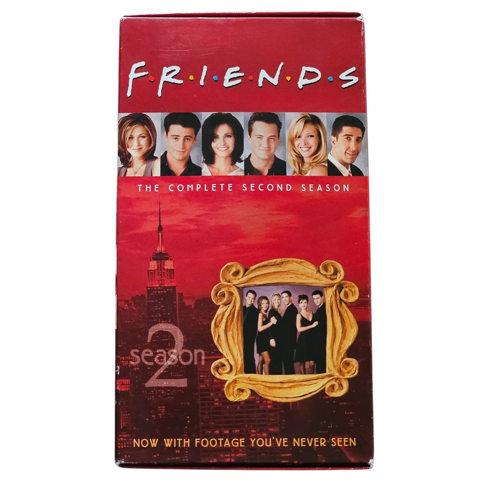 Warner‎ Bros Friends Season 2 Red VHS Tape Box Set 90s Sitcom Jennifer Aniston